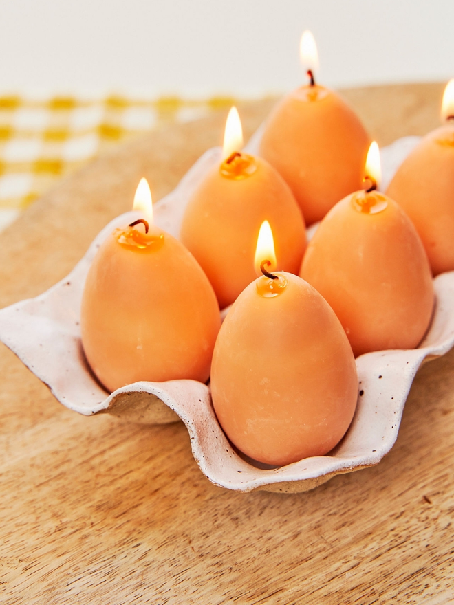 Egg Box Candles