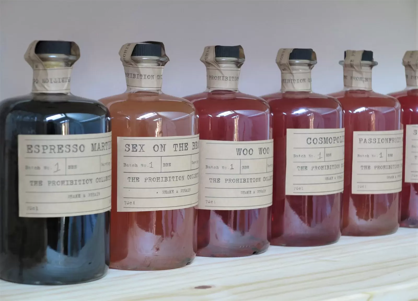 Prohibition collection cocktails