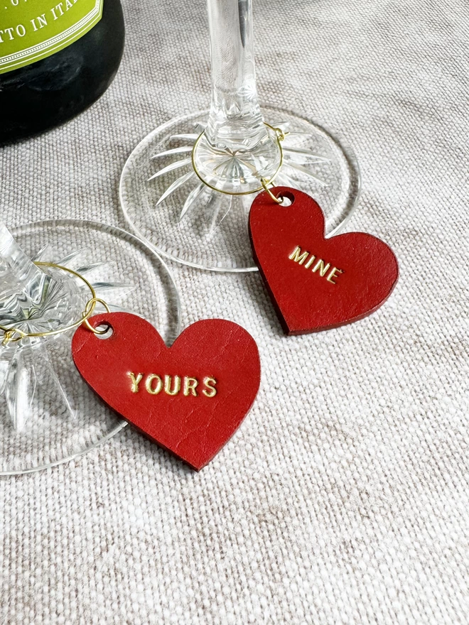 Valentines Day Glass Charms