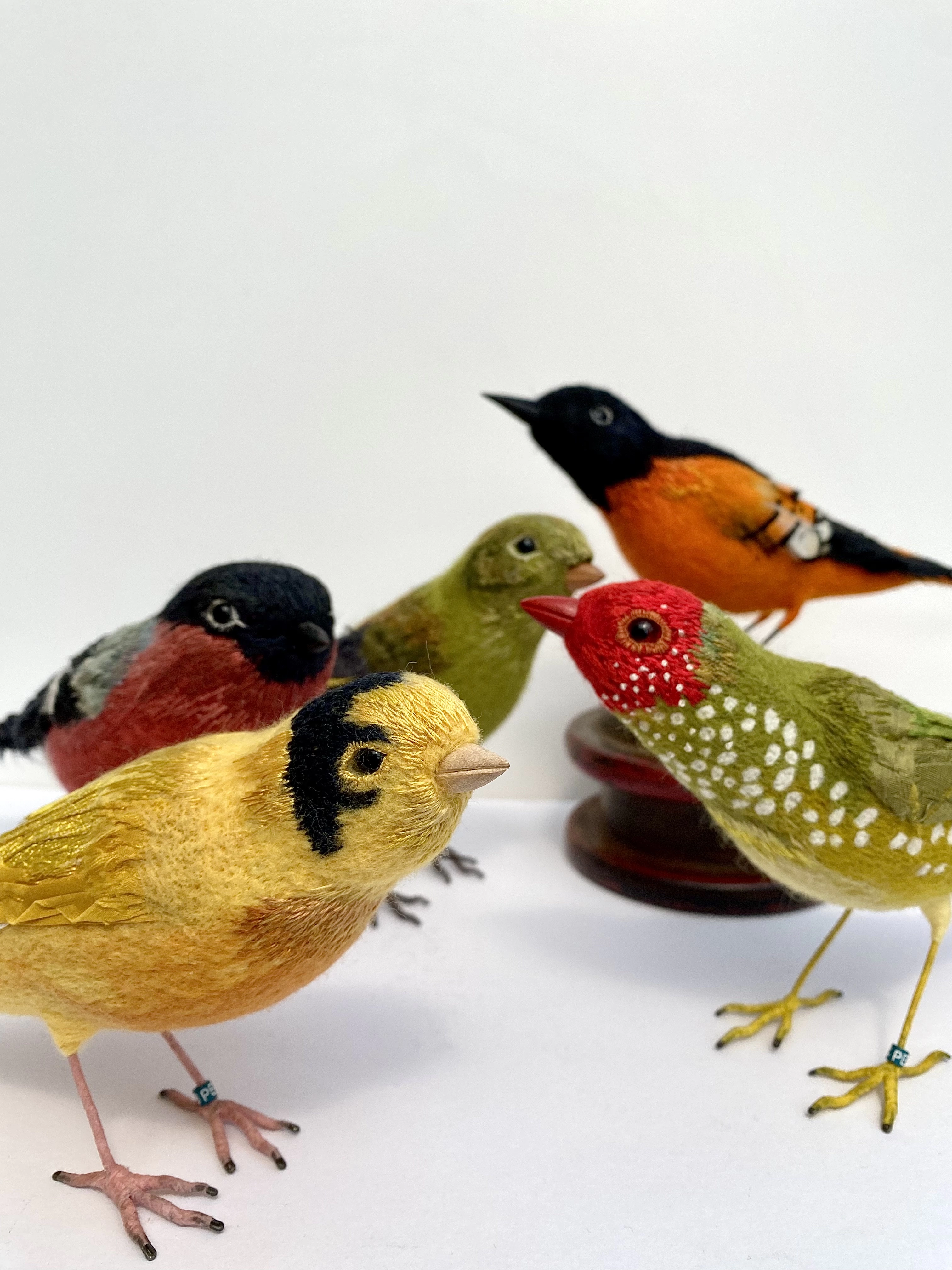 Soft Sculpture Textile Birds Handmade by Phillipa England