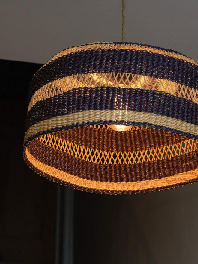 Ghanaian Handwoven Lightshade 'Whirlwind'