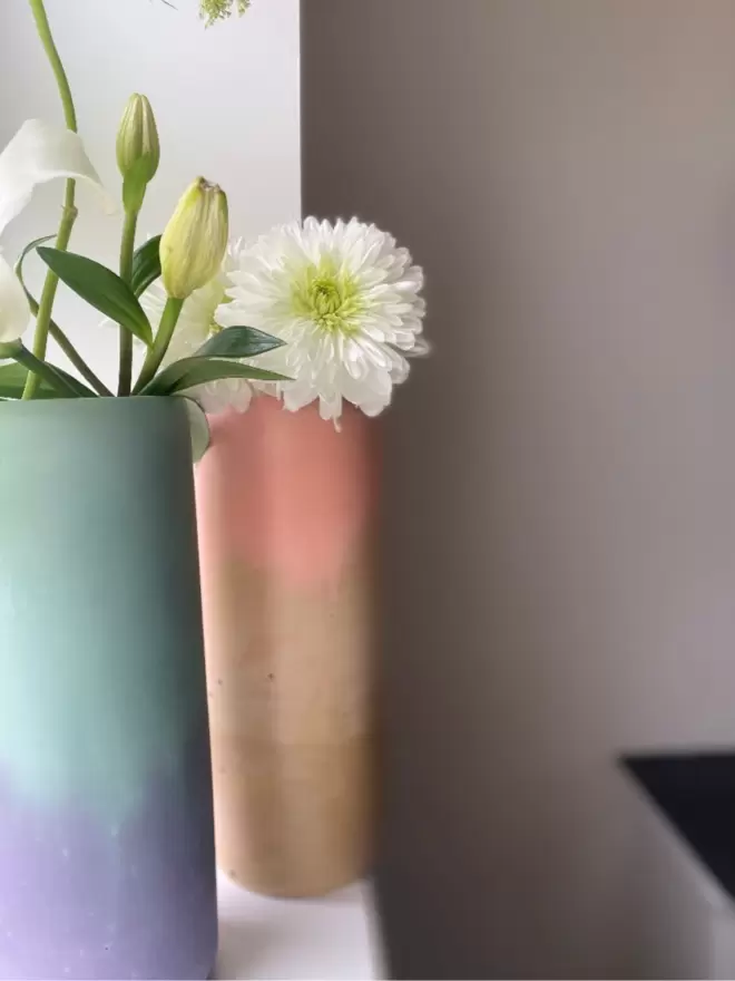 Vase colourful concrete homeware 