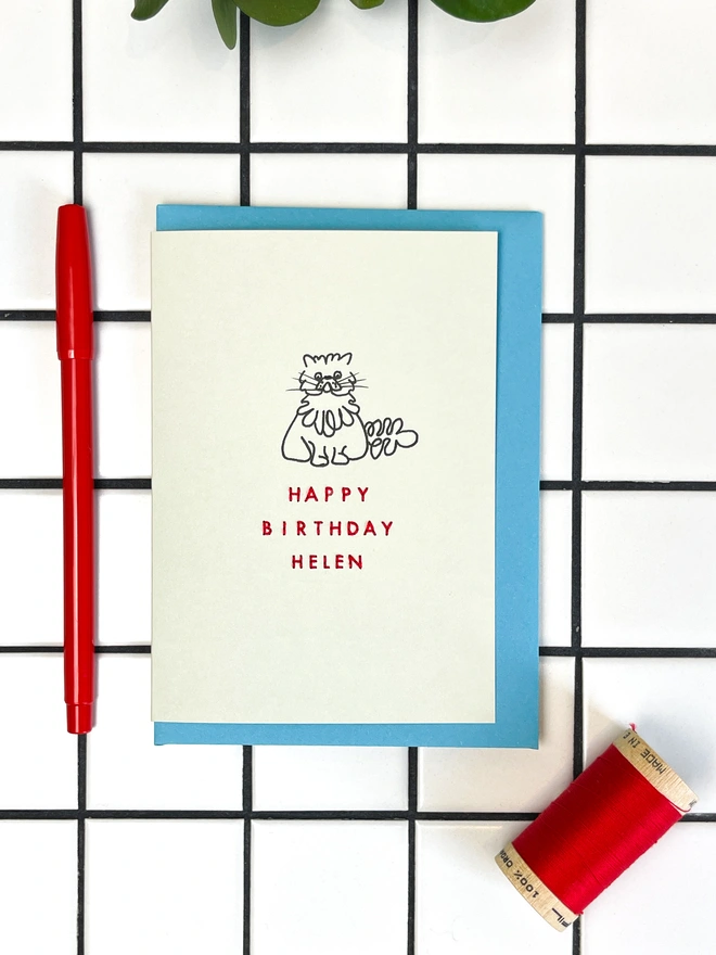 Cat Lover Personalised Card