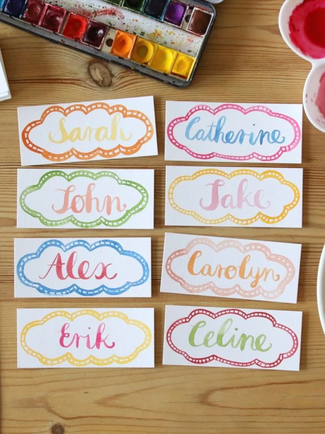 Hand Painted Name Cards / Place Cards