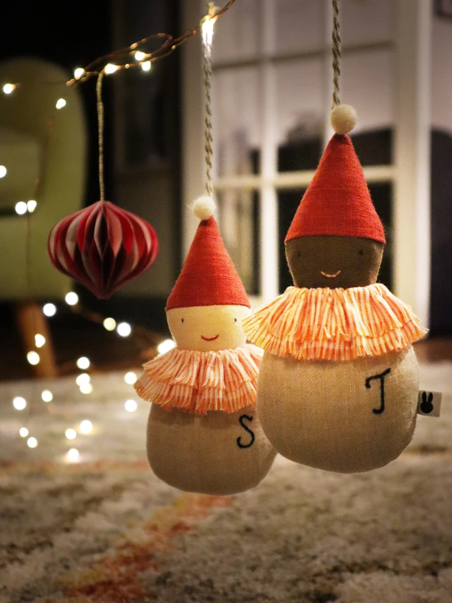 Christmas ornament little elf doll 