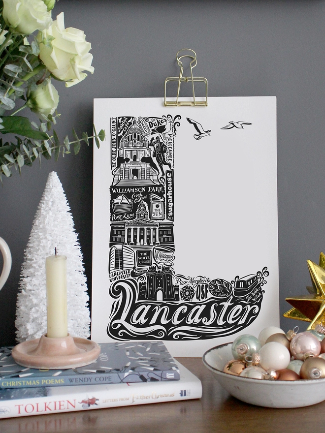 Lancaster Typography gallery wall poster