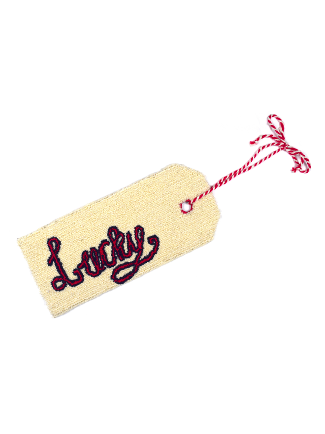 LUCKY - LABEL - Hand Punched Wall Art
