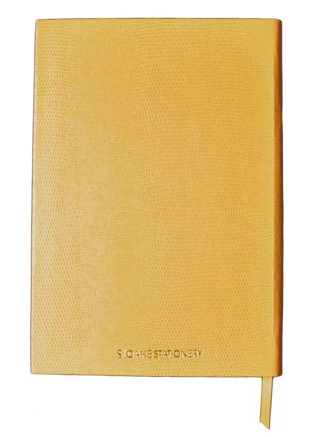 Hustle notebook yellow seen from the back