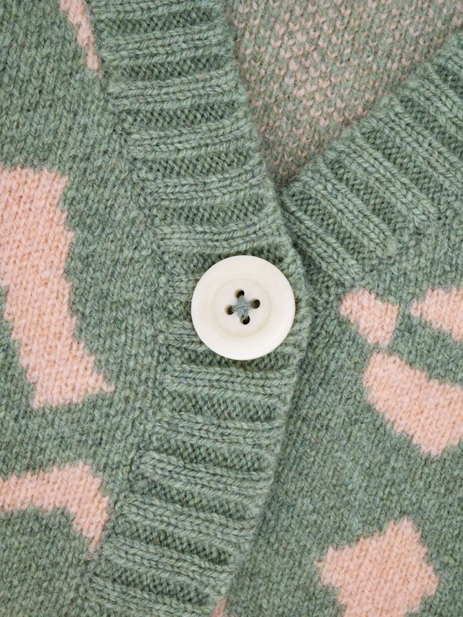 The Cut And Stick Cardigan - Sage Green