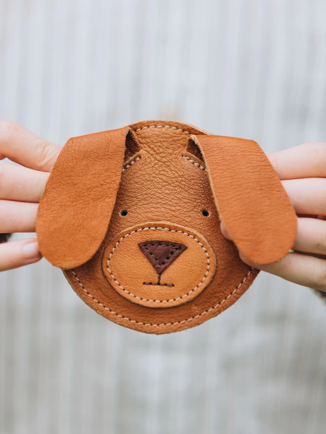 Dog Leather Coin Purse