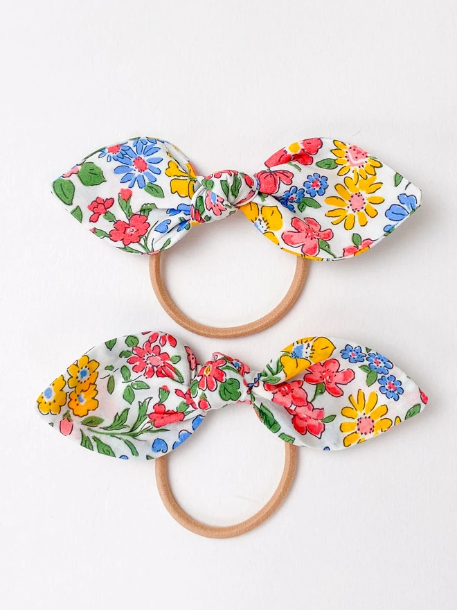 Set of two liberty floral hair ties 