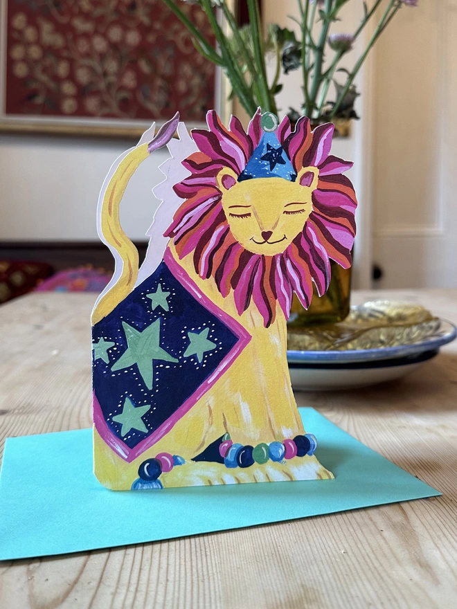 party lion greeting card