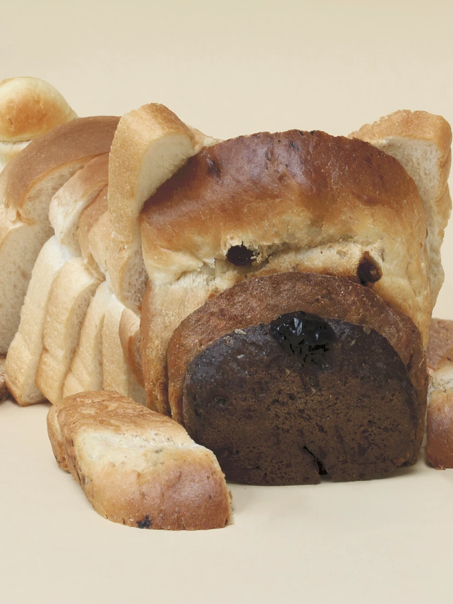 Edible Pet picture - a dog made out of a loaf of bread - called Brad Pet