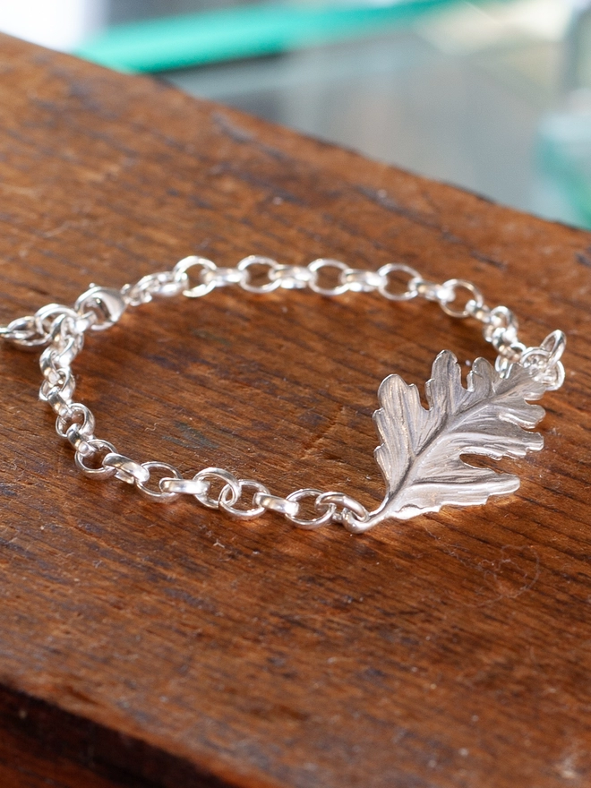 Leaf Silver Bracelet 