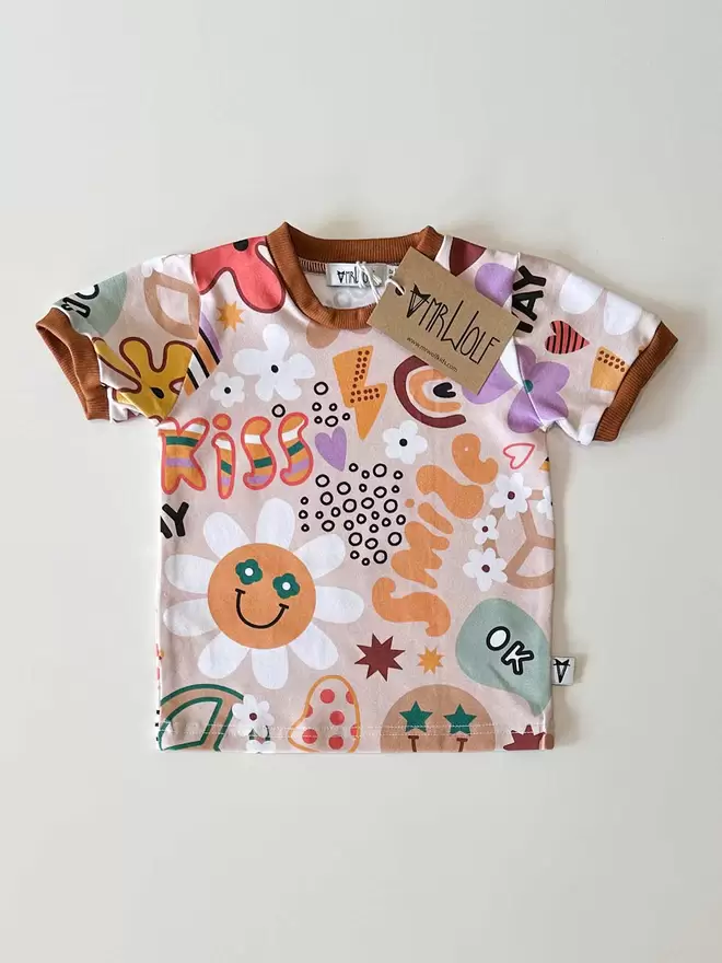 Hippy short sleeve T-shirt for babies and toddlers