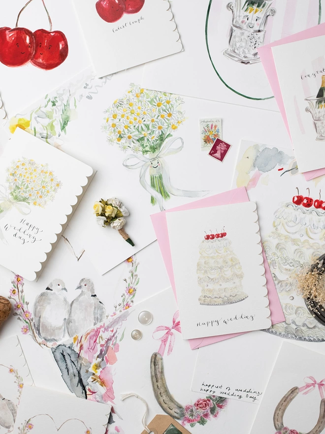 Wedding Cards with the original illustrations 