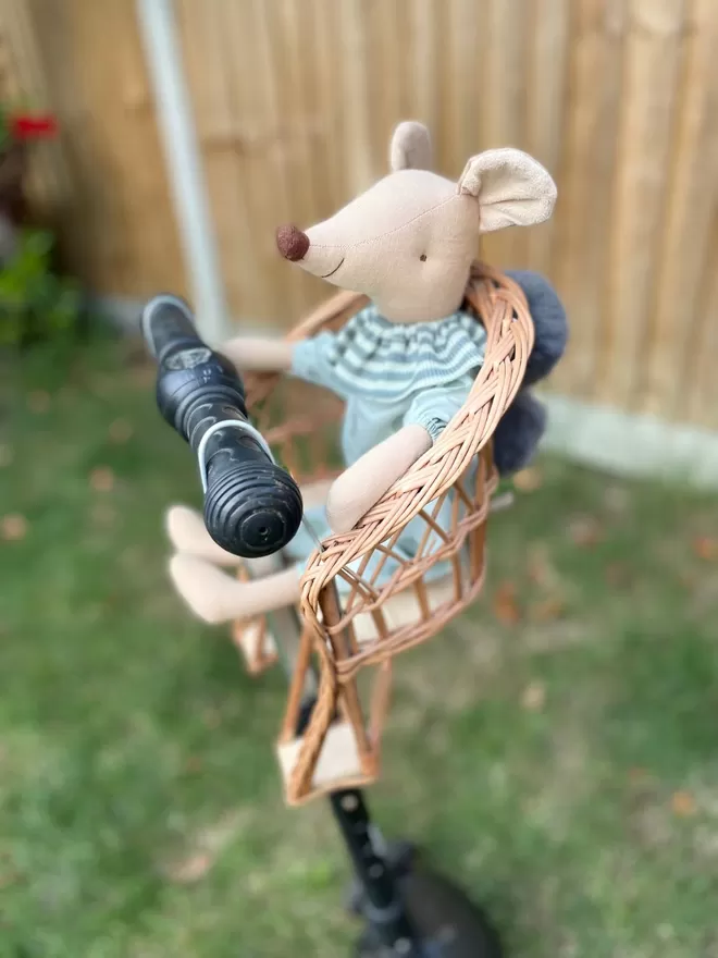 Rattan Bicycle Basket For Dolls