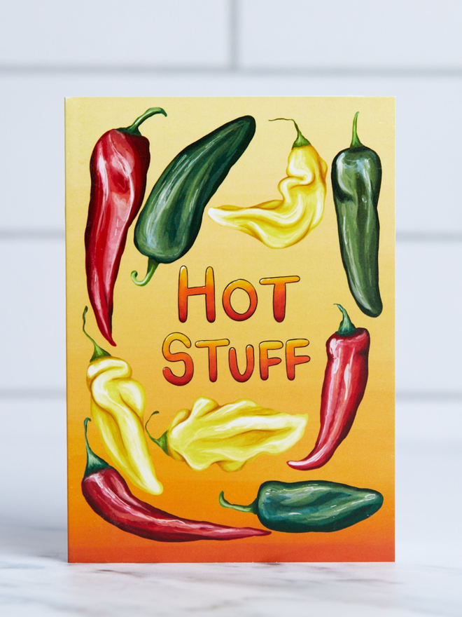 hot stuff chilli greeting card