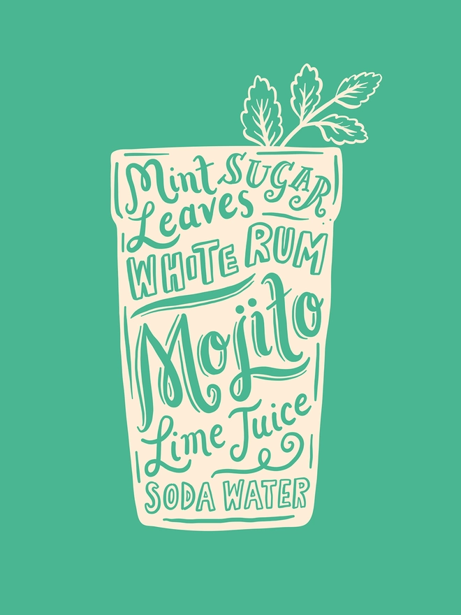 Mojito Cocktail drink artwork