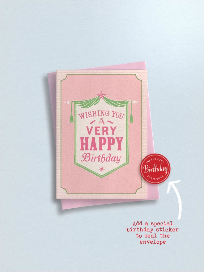 vintage style birthday banner with hand lettering antique typography by flora Fricker