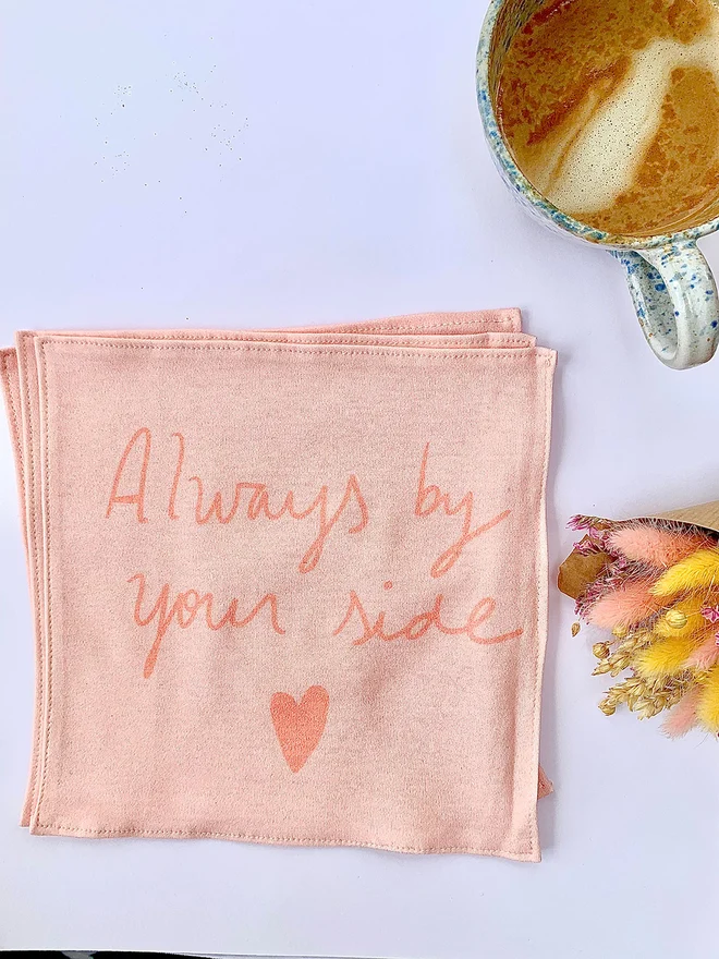Always by your side cotton reusable handkerchief