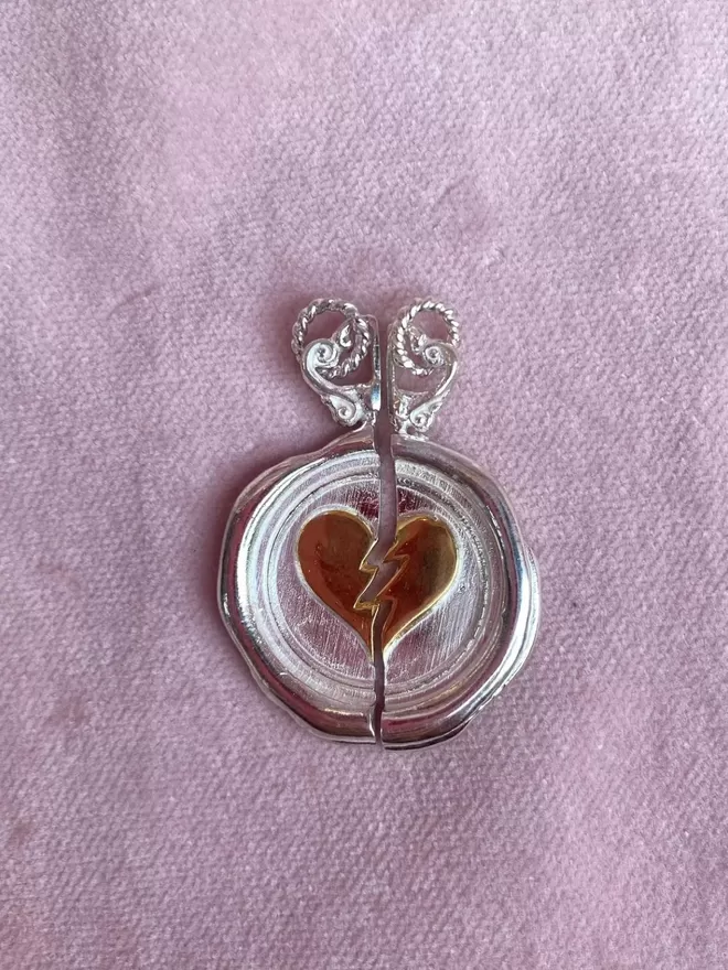 Split heart charms, for best friends, mother's day