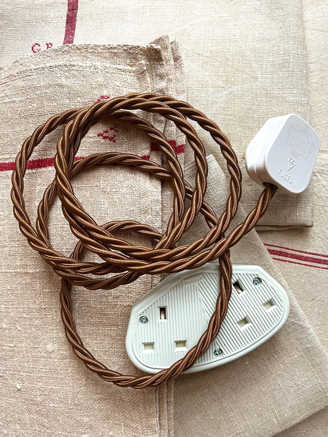 Lola's Leads Fabric Extension Cable in Wren
