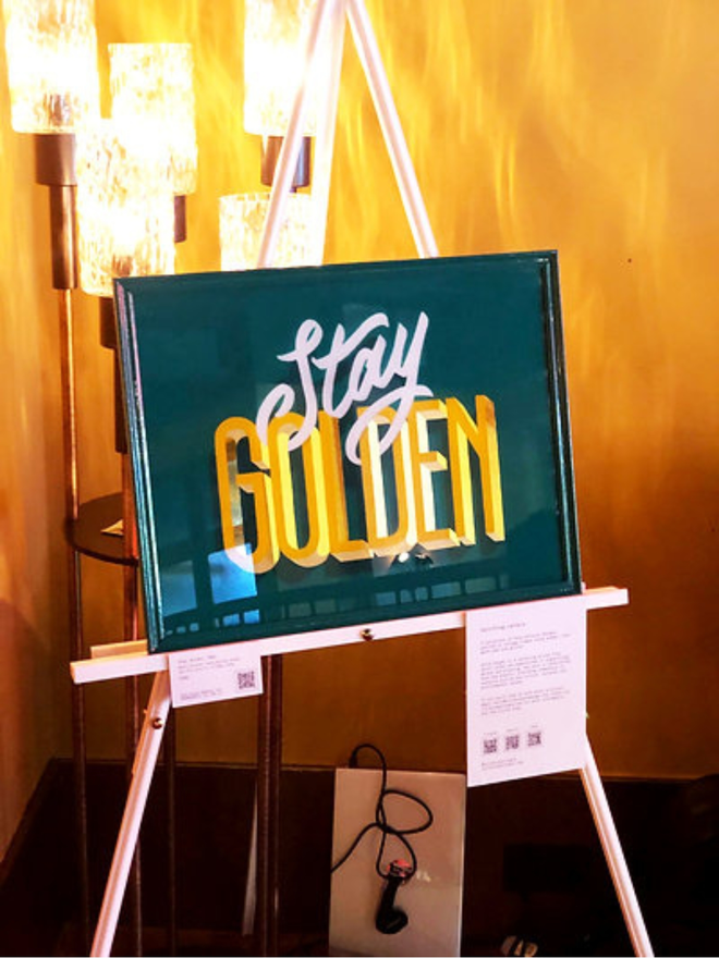 Stay Golden Painted Sign