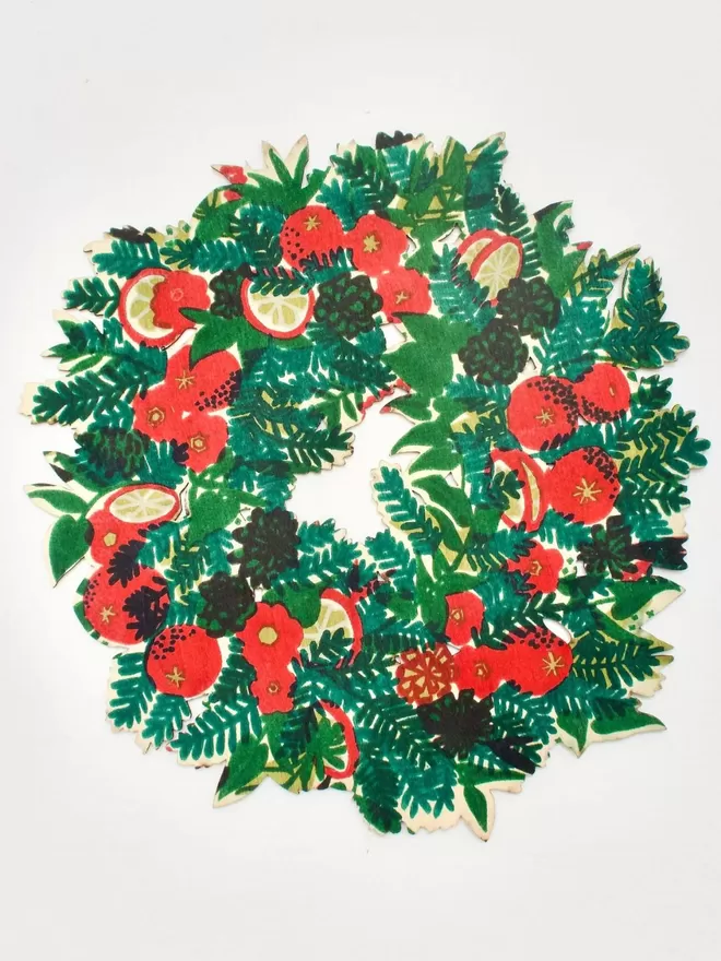 Wooden Foliage Wreath by East End Press