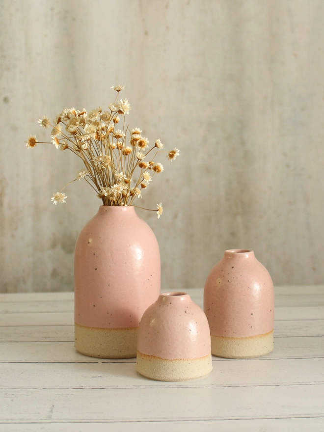 Pink Stoneware Vase