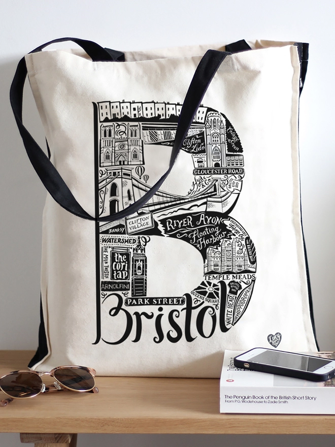 Bristol monochrome shopping bag