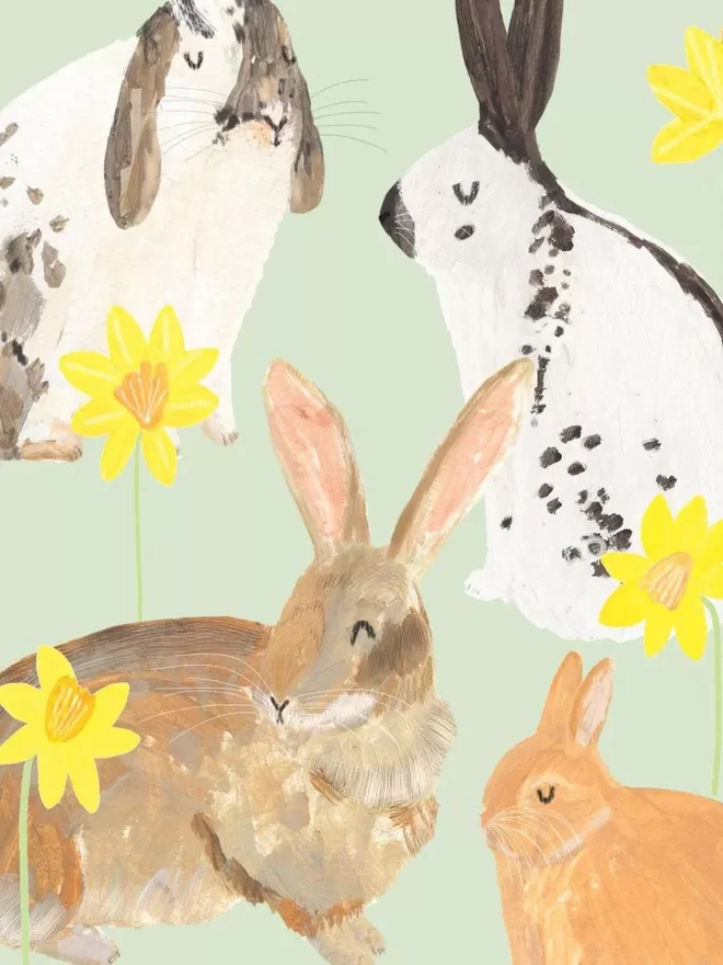 Easter Rabbits Card