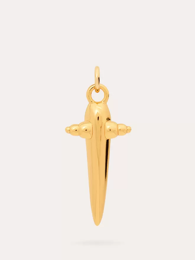 Front view of Bayonet dagger gold Pendant