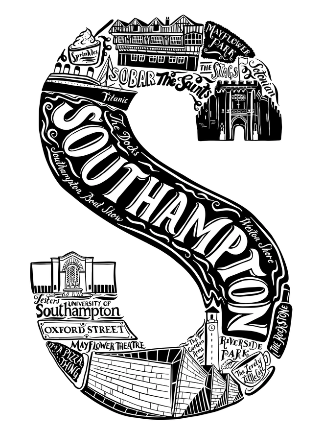 Southampton typography  poster