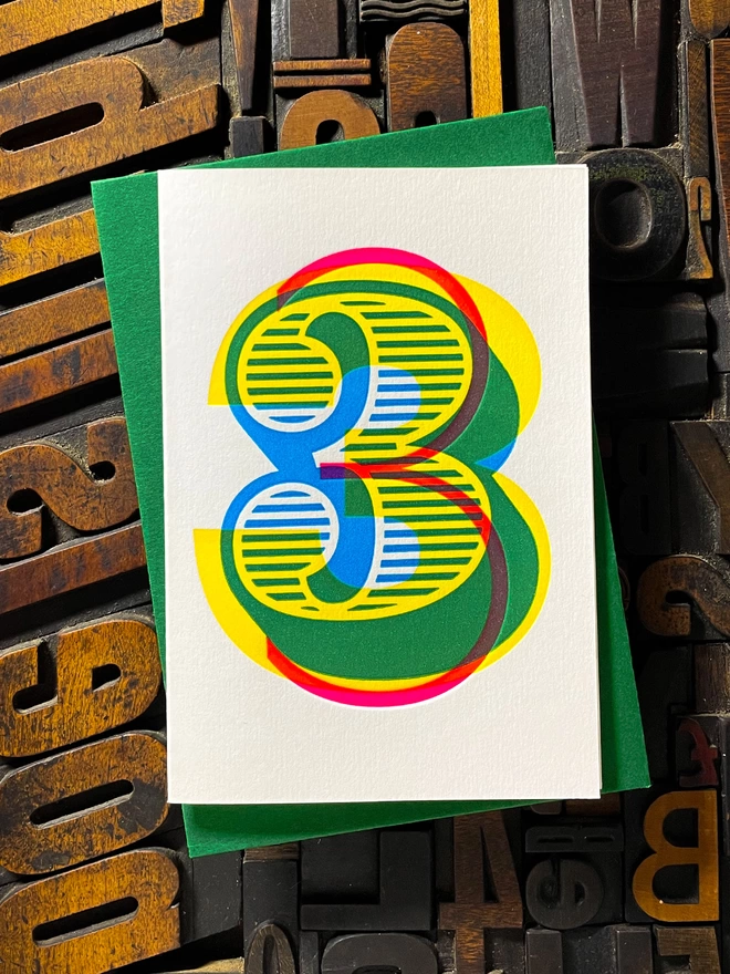 3rd birthday anniversar3rd birthday anniversary typographic letterpress card. Deep impression print. Unique with no print being the same. They show slight colour variations adding to the style. Also available in other milestones : 1, 2, 16, 18, 21, 30, 40, 50, 60, 70, 80.y typographic letterpress card. Deep impression print. Unique with no print being the same. They show slight colour variations adding to the style. Also available in other milestones : 1, 2, 16, 18, 21, 30, 40, 50, 60, 70, 80.