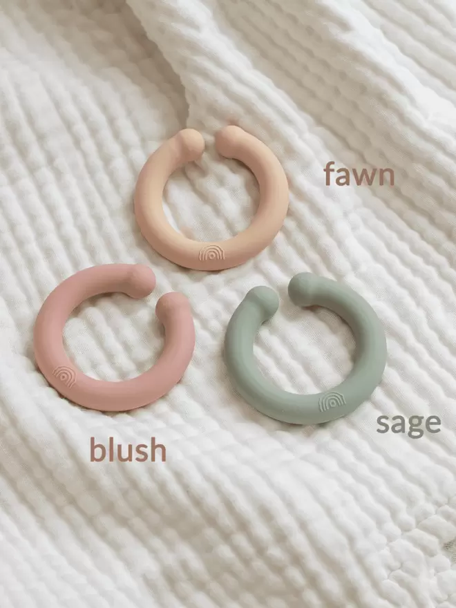 Silicone Teething Ring Colours