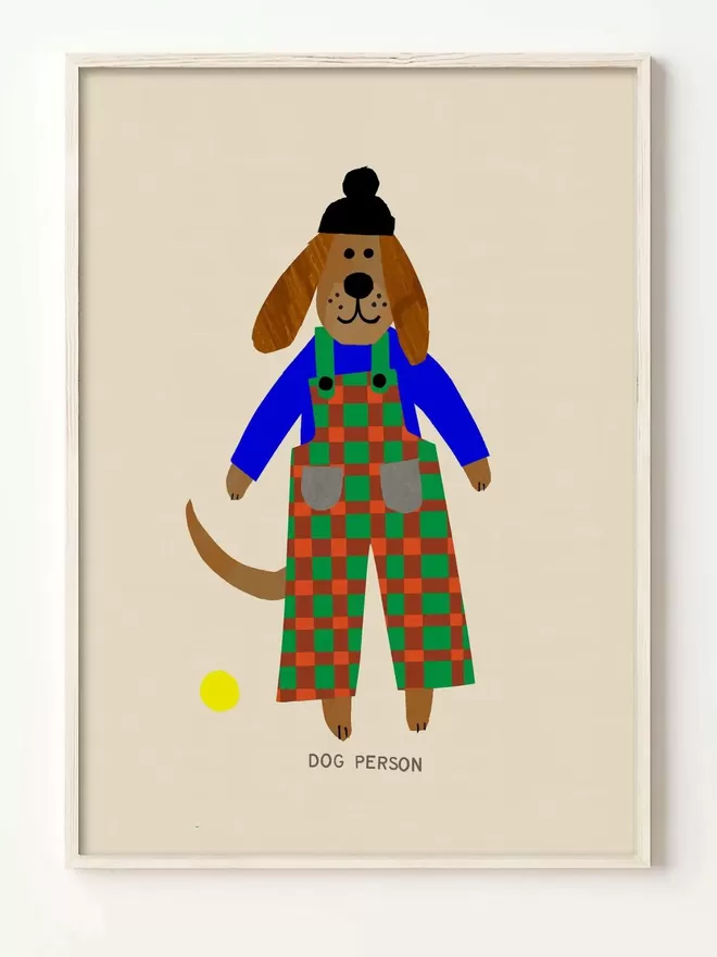 Dog person print