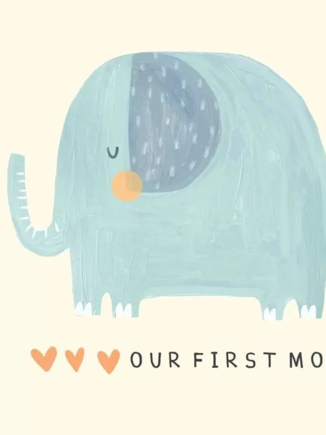 First Mother's Day illustrated card