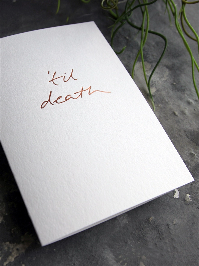 'Til Death' Hand Foiled Card