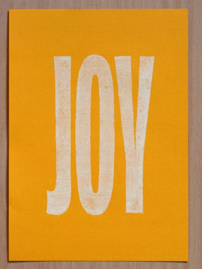 Yellow Joy Linocut Print