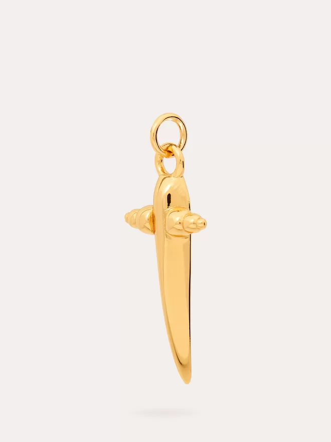 Side view of Bayonet dagger gold Pendant