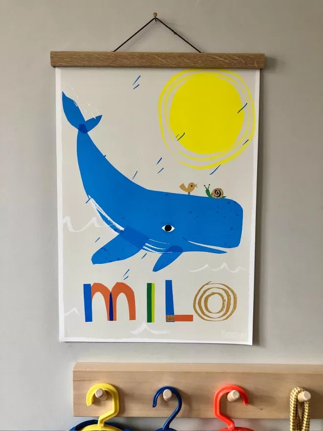 Personalised Whale Print