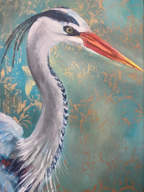 Heron painting 