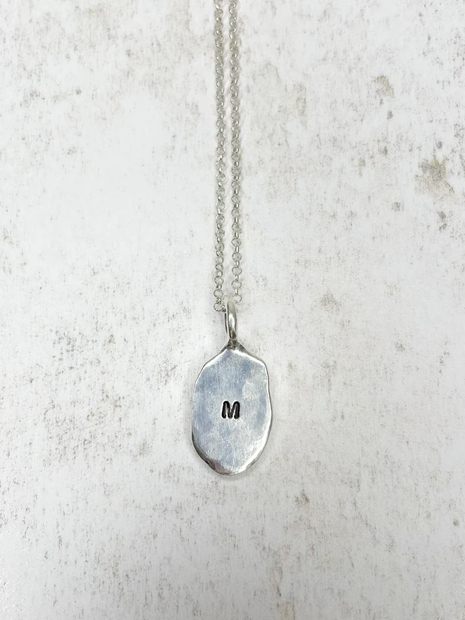 Hope token pendant necklace Celina C jewellery handmade personalised recycled silver charity dogs home Holly & Co