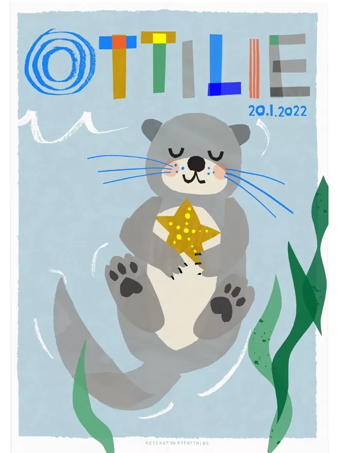 Personalised Otter Print