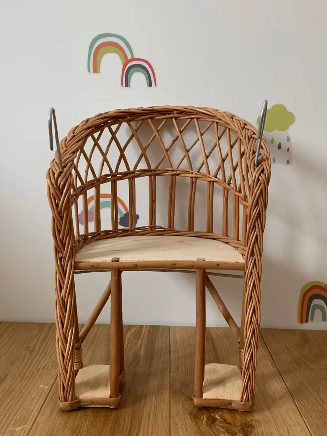 Rattan Bicycle Basket For Dolls