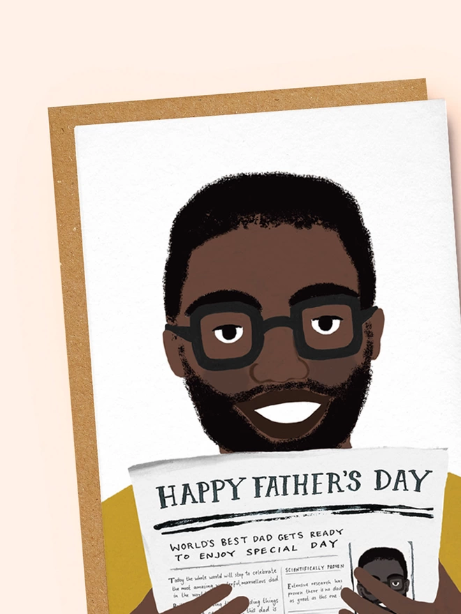 Fathers day card close up
