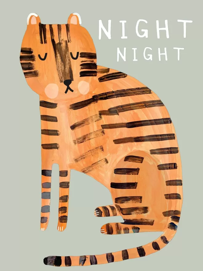 Night Night Tiger Print
