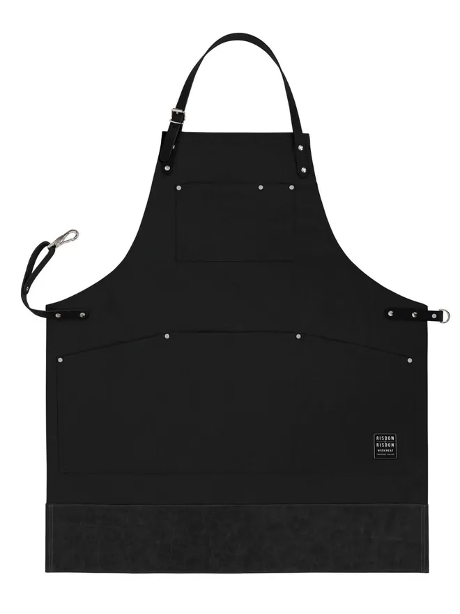 Black Collection Original Apron With Leather Straps and TrimBlack Collection Original Apron With Leather Straps and Trim