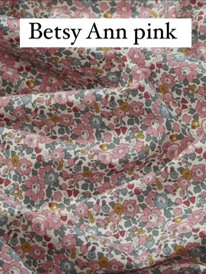 Betsy ann pink, liberty print, cushions, embroidered art